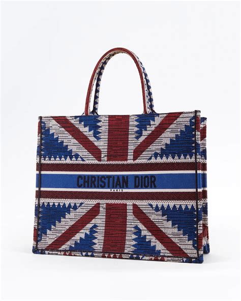 Christian Dior Union Jack Large Book Tote 